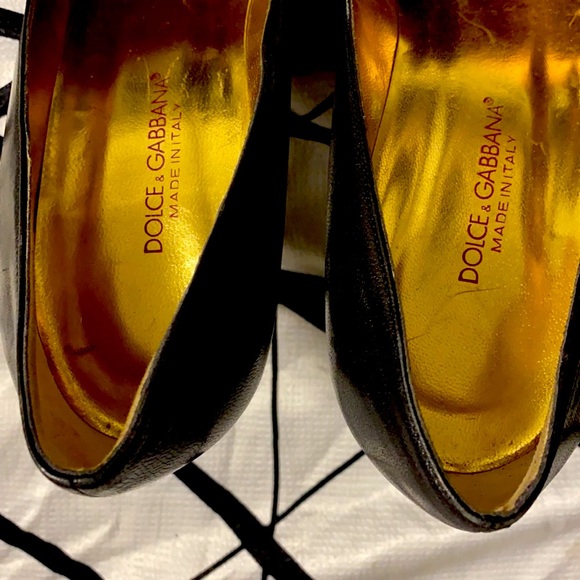 Dolce&Gabbana Red Soles Timeless Italian Gold Logo Red Shoes Made in Italy 🇮🇹 - Picture 9 of 12